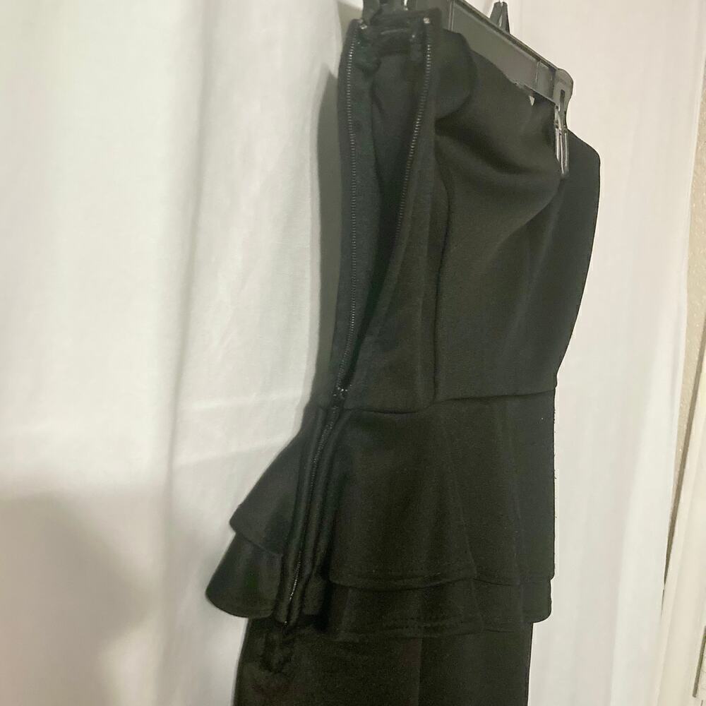 Wet Seal Women's M Black Strapless Peplum Bodycon Dress - Picture 7 of 10